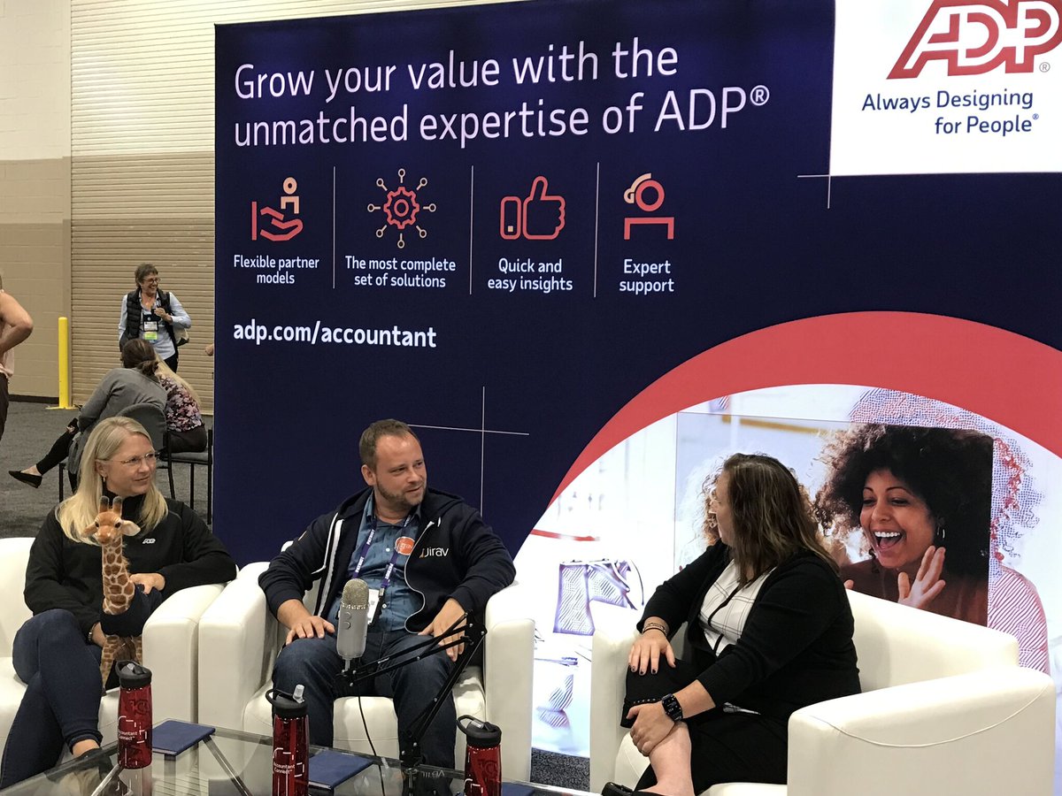 dawnbrolin's tweet photo. @Jirav's Martin Zysk &amp; @ADP's Rhonda Shurter discuss their partnership on #TheDMDisruption, live from the ADP booth at #SNH21! Tune in to hear about how Jirav's forward thinking of #FPandA will take #advisoryservices to the next level, with ADP. 
https://t.co/ncF4zlJWsl https://t.co/9iGF3jBc0T
