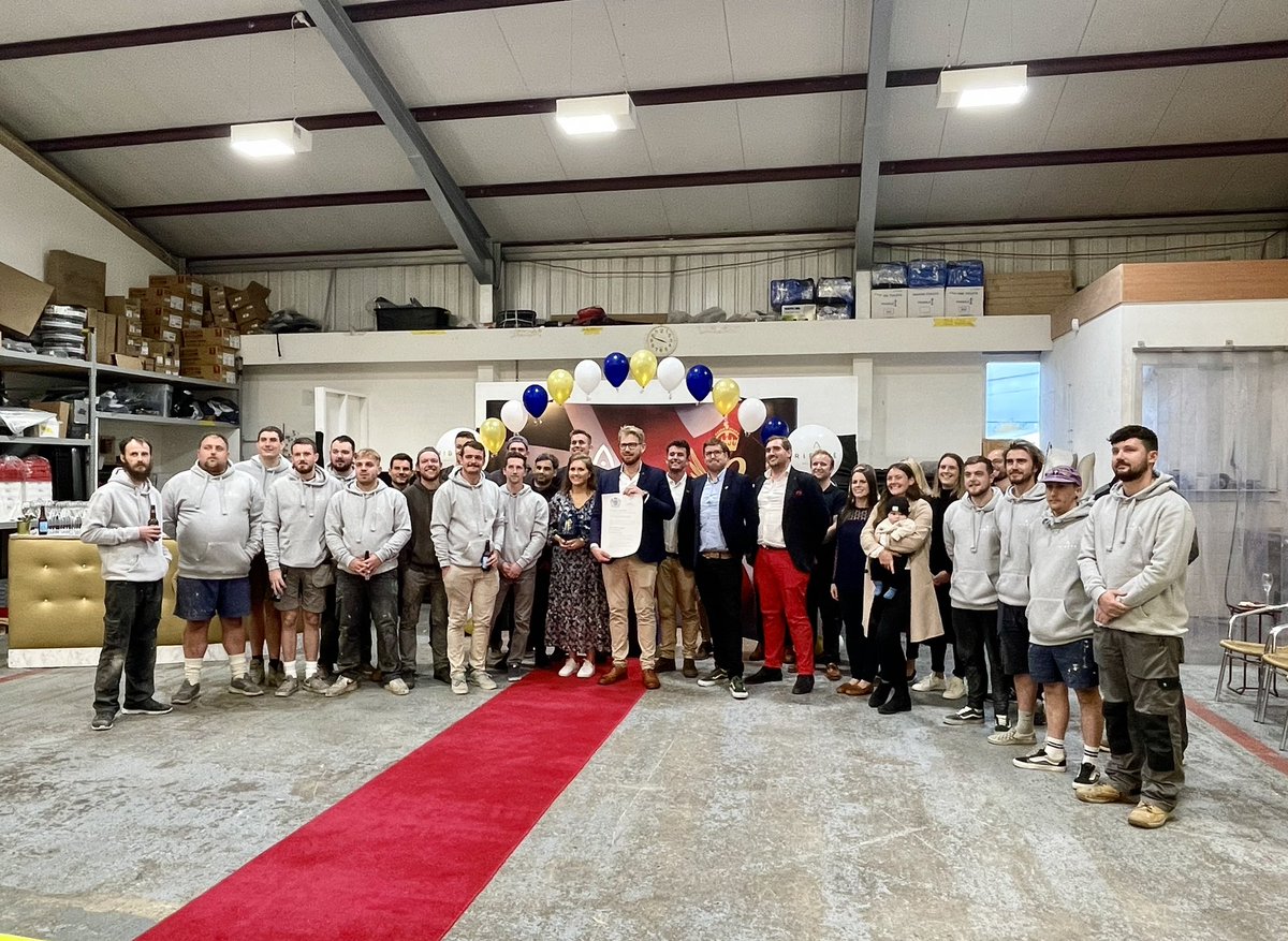 RibeyeLtd's tweet photo. Today we celebrated a proud milestone with our fantastic staff, supporters, friends, and family as the @LLofDevon presented us with the most prestigious business award in the country, @TheQueensAwards. 

A real testament to our talented team and loyal Ribeye community. 🏆🇬🇧🙏🏻 https://t.co/a5PNqsohgI