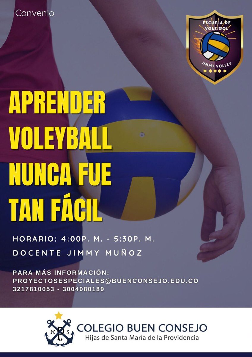 colbuenco's tweet photo. Aprender volleyball nunca fue tan fácil 📩 proyectosespeciales@buenconsejo.edu.co  #EscuelaJimmyVolley https://t.co/wFxvWndB0l