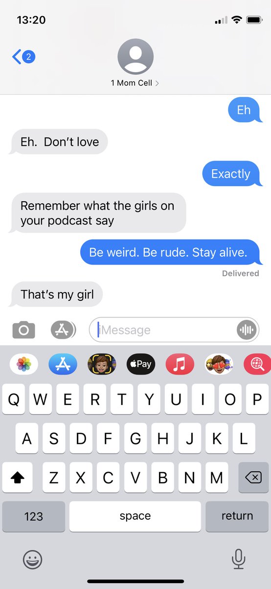 TrollTide88's tweet photo. Mom reminding me of the BEST life advice. @CrimeJunkiePod #beweird #berude #stayalive #crimejunkie https://t.co/nkO0GGn3EV