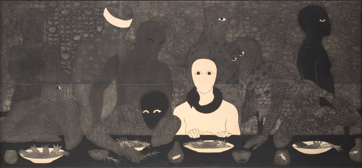 "Above all, I am interested in questioning human nature—that fleeting feeling, spirituality. Because of that my art can be appreciated by a universal public.” Belkis Ayón⁣⁣⁣

See Ayón's work, The Supper 1991, in our free Whose Tradition? display.