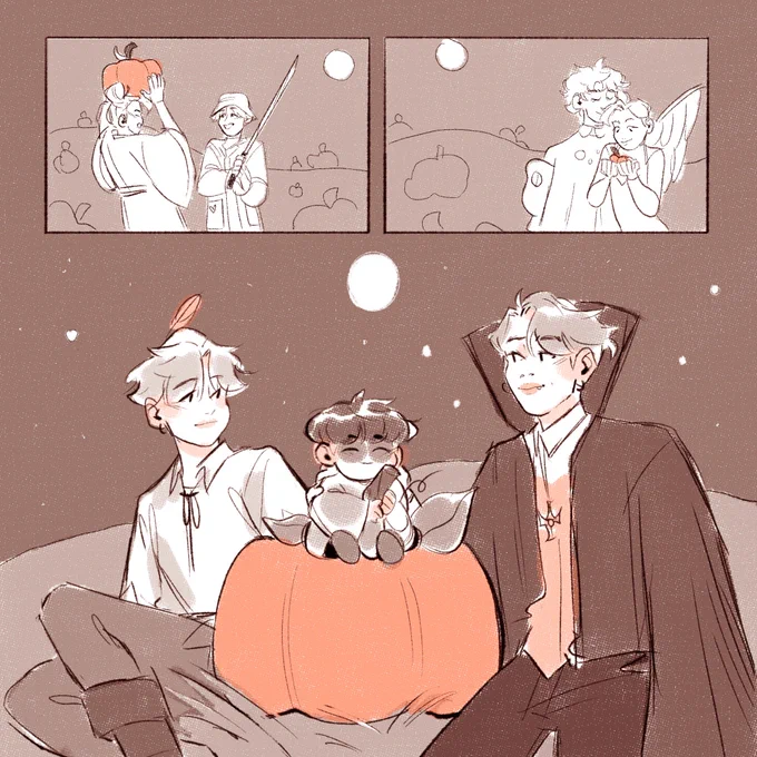 ✨Candy Corn✨ A Spooky Namgi Dads Comic 🧡💛🤍 [Part 7/8] 