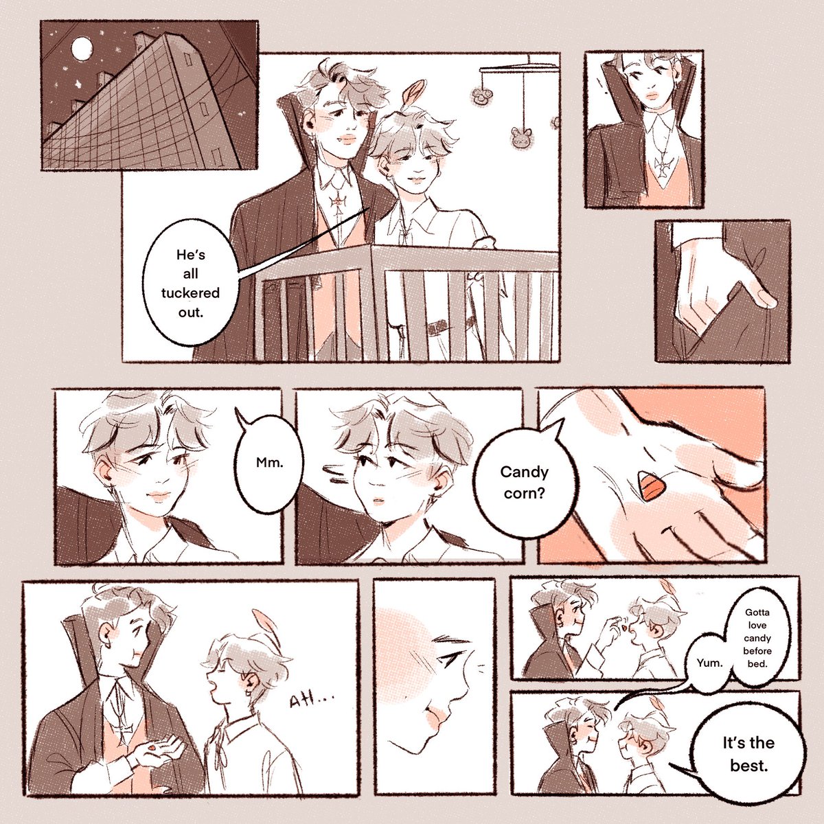 ✨Candy Corn✨ A Spooky Namgi Dads Comic 🧡💛🤍 [Part 7/8] 