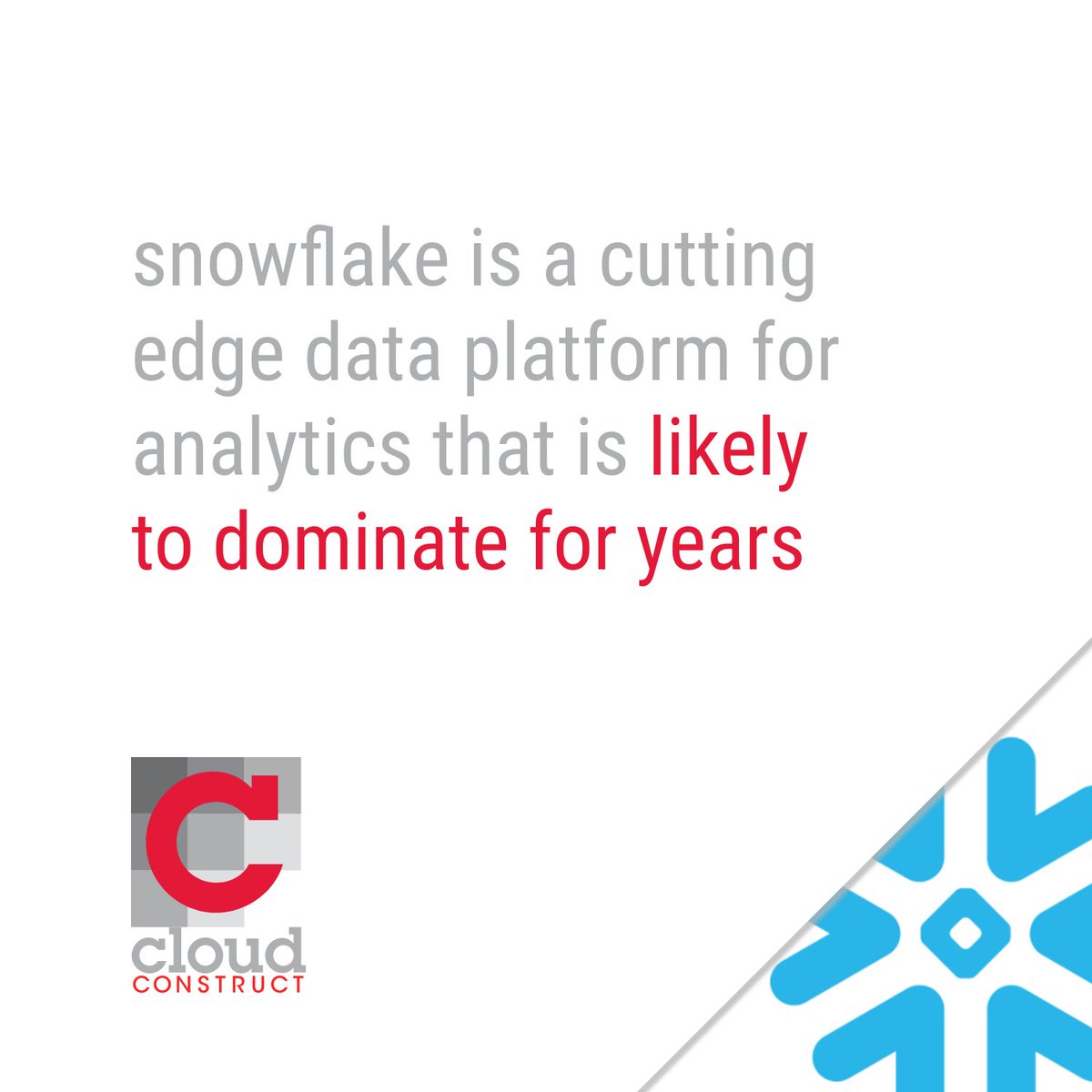CloudConstruct's tweet image. Things you should know about Snowflake | There is a lot to know about this cutting-edge data warehousing platform, and our experts can break it down for you. From data protection to ease of use, check out what Snowflake is and how it can help you! 
#AllTheLatestTech #Snowflake