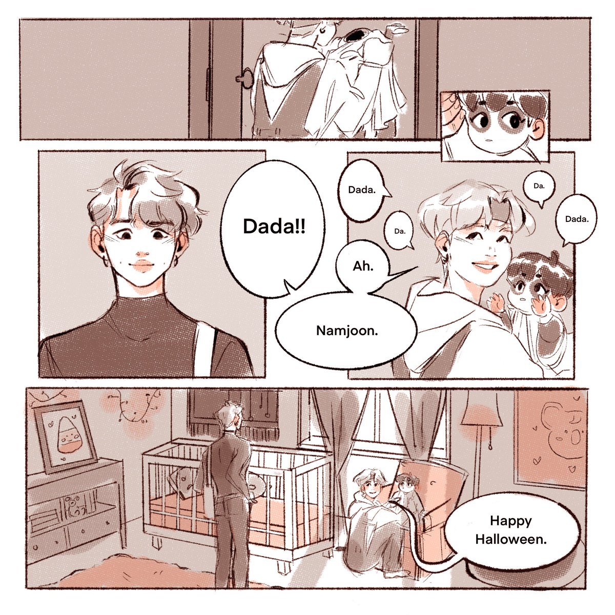 ✨Candy Corn✨ A Spooky Namgi Dads Comic 🧡💛🤍 [Part 1/8] 