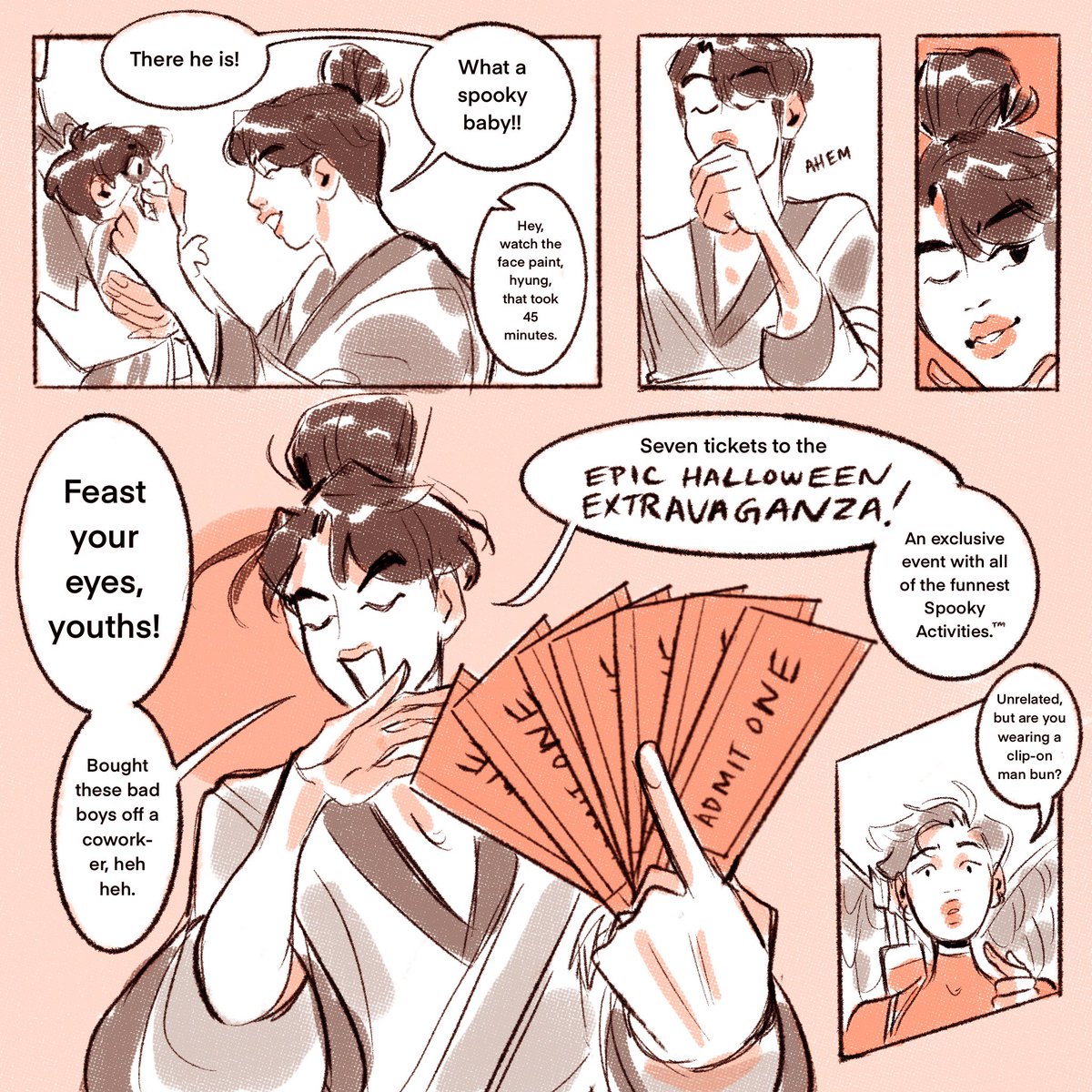 ✨Candy Corn✨ A Spooky Namgi Dads Comic 🧡💛🤍 [Part 3/8] 