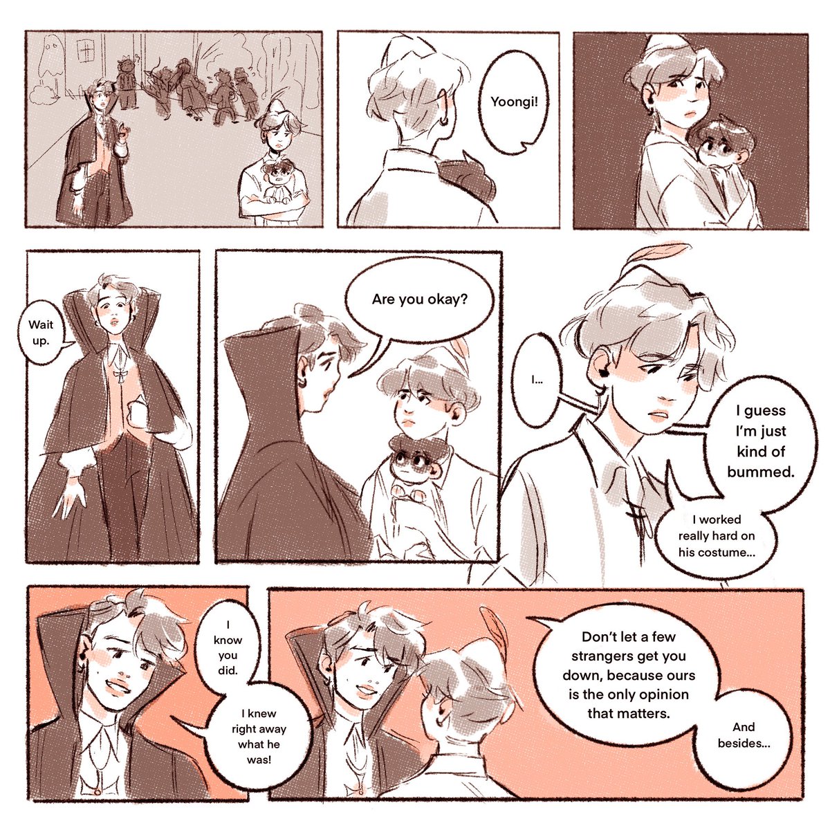 ✨Candy Corn✨ A Spooky Namgi Dads Comic 🧡💛🤍 [Part 4/8] 