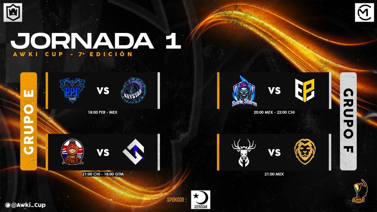 Awki Cup - JZeroJak (@awki_cup) on Twitter photo #CR | 7°EDICIÓN🏆| FASE DE GRUPOS⚔️
¡Siguen las batallas!😎
⚔️GRUPO E🔥
🔰@JosLuis93540913🇲🇽🆚🇨🇱<a href="/GamingKeystar/">Keystar Gaming</a>
🔰<a href="/PuntoCL_eSp/">Punto CL eSports</a>🇨🇱🆚🇬🇹<a href="/GodLevel_/">GodLevel Gaming 🎄</a>
⚔️GRUPO F🔥
🔰<a href="/SnowStormeSport/">Snow Storm</a>🇺🇲🆚🇨🇱<a href="/PlatinumCR_/">Platinum Esports</a>
🔰@RoyaleDeersGG🇲🇽🆚🇲🇽<a href="/GtoEsportsGG/">Guanajuato Esports Club 🦁🖤🤍</a>
#Gaming #VamosPorMas #CR | 7°EDICIÓN🏆| FASE DE GRUPOS⚔️
¡Siguen las batallas!😎
⚔️GRUPO E🔥
🔰@JosLuis93540913🇲🇽🆚🇨🇱<a href="/GamingKeystar/">Keystar Gaming</a>
🔰<a href="/PuntoCL_eSp/">Punto CL eSports</a>🇨🇱🆚🇬🇹<a href="/GodLevel_/">GodLevel Gaming 🎄</a>
⚔️GRUPO F🔥
🔰<a href="/SnowStormeSport/">Snow Storm</a>🇺🇲🆚🇨🇱<a href="/PlatinumCR_/">Platinum Esports</a>
🔰@RoyaleDeersGG🇲🇽🆚🇲🇽<a href="/GtoEsportsGG/">Guanajuato Esports Club 🦁🖤🤍</a>
#Gaming #VamosPorMas