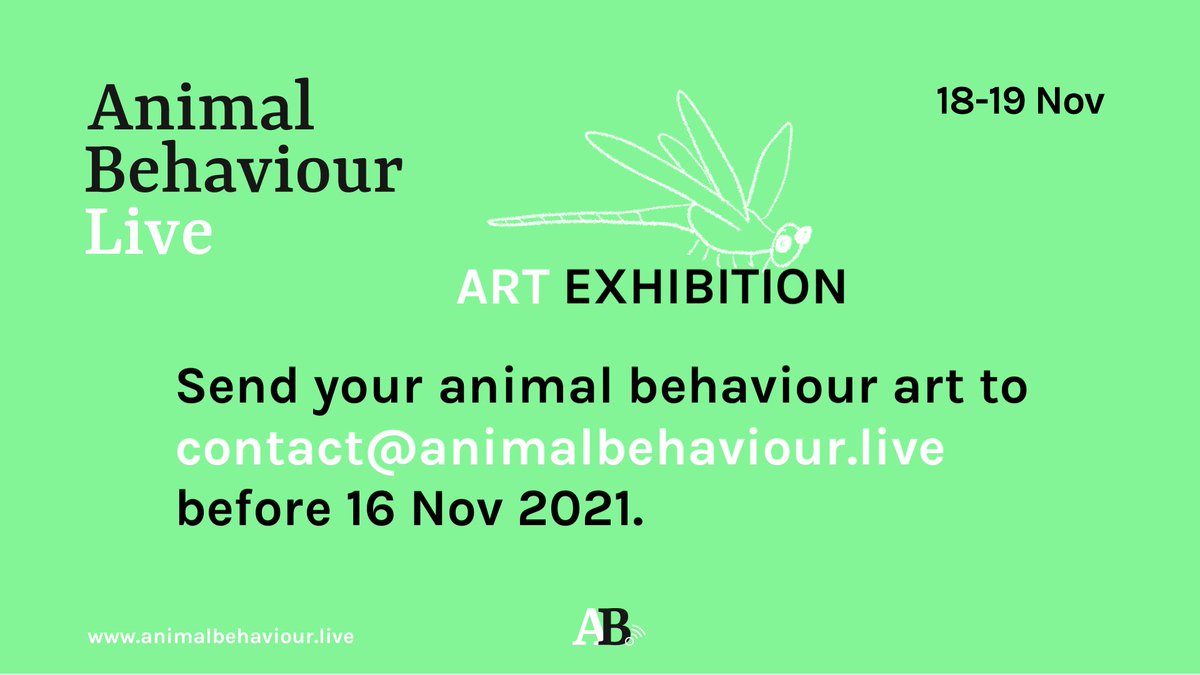 Many of us animal enthusiasts love to photograph our studied species, to draw pets or fantastic beasts... For #ABL2021, we welcome submissions of any visual art from you or your family members, to be exhibited at a virtual exhibition during the conference! How to participate? ⤵️