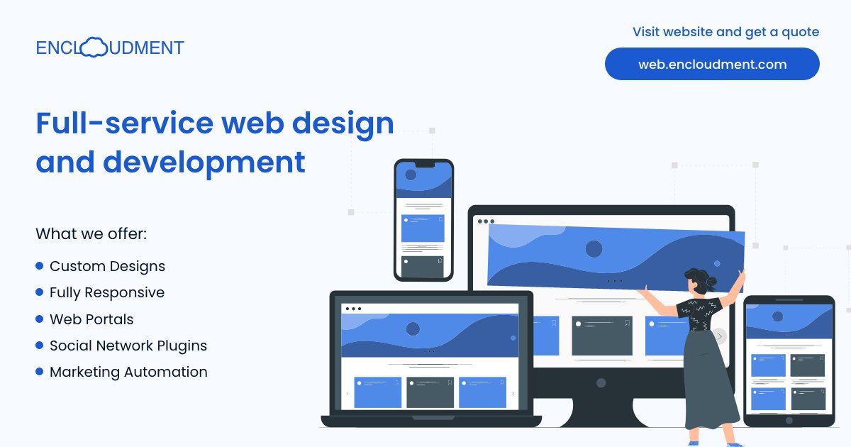 Encloudment_Inc's tweet photo. We offer great web design services. Encloudment is here to serve your needs with personalized websites. 
https://t.co/qemfAhiMZq
#webdesign #webdeveloment #webdev #Encloudment https://t.co/Lug4nVNAKY