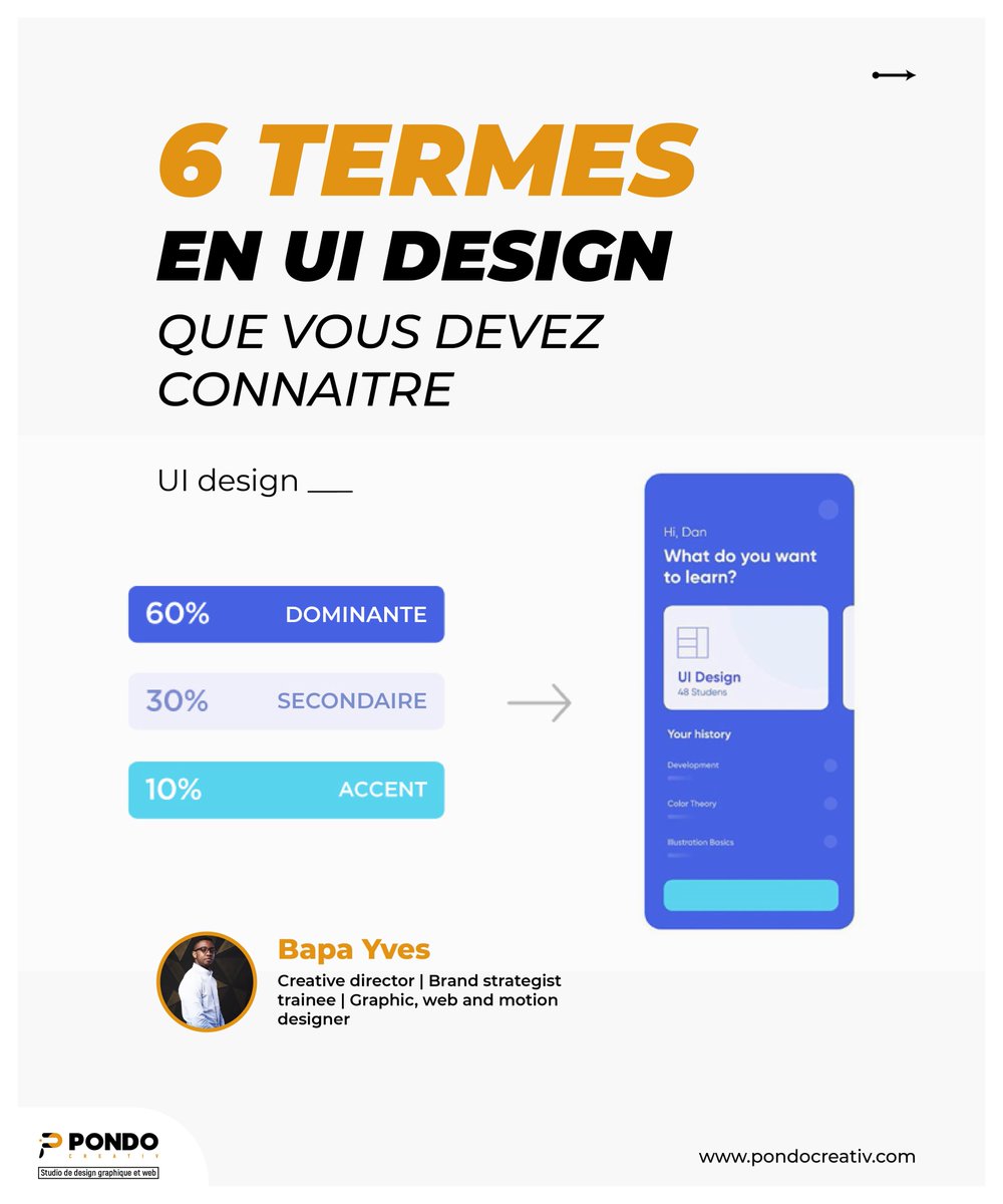 BapaYves's tweet photo. #AstucesBYB
#PondoTips

Parlons un peu de design d'interface aujourd'hui.
Il y y'a tellement à dire mais je listerai pour un début ici, 6 termes que vous devez connaitre. Certains plus populaires que d'autres.

Bonne lecture.

#UiDesign https://t.co/Ke62Td8nrC