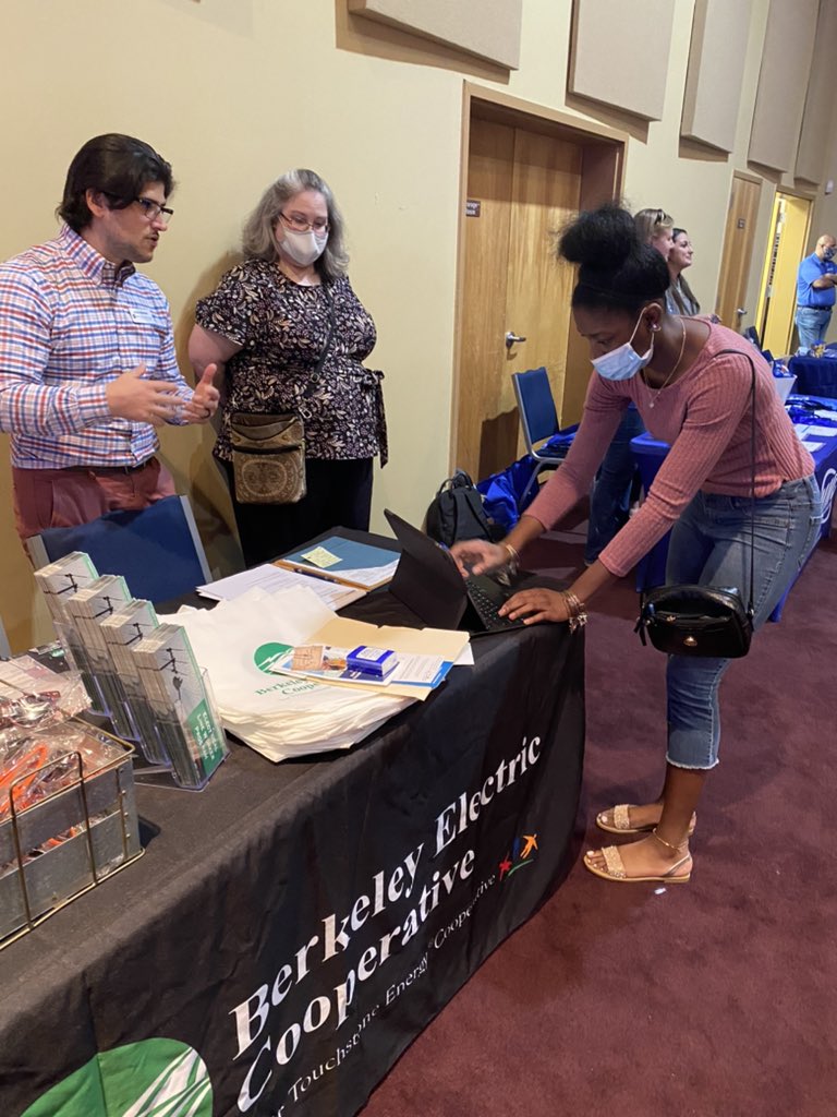 BerkeleyElectr3's tweet photo. Today, we had a great time talking with local job seekers at the @BerkeleySCGov Job Fair and Resource Expo!
For more information on our current job openings, please visit: https://t.co/iyglOAqFyL
#BECisHiring #Careers #JobFair #Work #Concern4Community #WorkLocal https://t.co/dUtQMZDQEZ