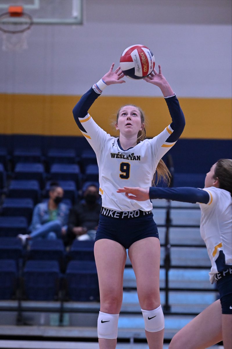 TxWesVolleyball's tweet photo. Another day, another senior to celebrate! Today we will be recognizing #9 Morgan Burns. Morgan is majoring in Business and after college plans to go into Business Management 💙💛🤘🏼 #ramily https://t.co/6b8eBO21CX