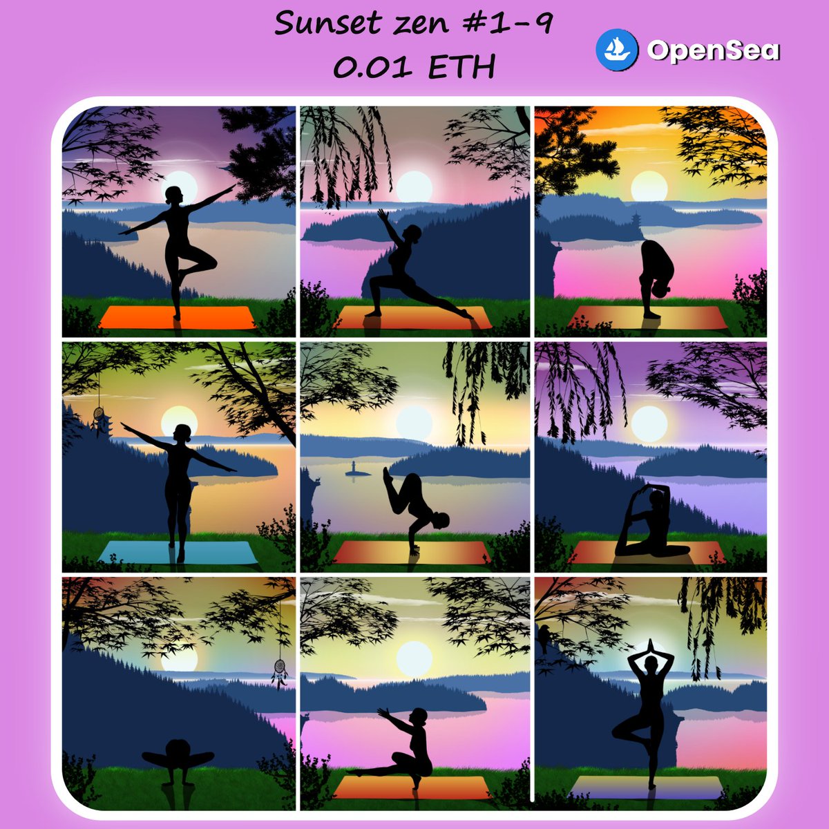 mort1art's tweet photo. #sunsetzen #1-9 on sale @opensea
Holders of 1-9 will be gifted another Sunset zen #nft when phase two is complete!
$0.01eth
Check it out here: https://t.co/x6pjdqqlPA
#nftcollector #NFTartist #NFTcommunitiy #NFTFAM https://t.co/MCZqzK2z45