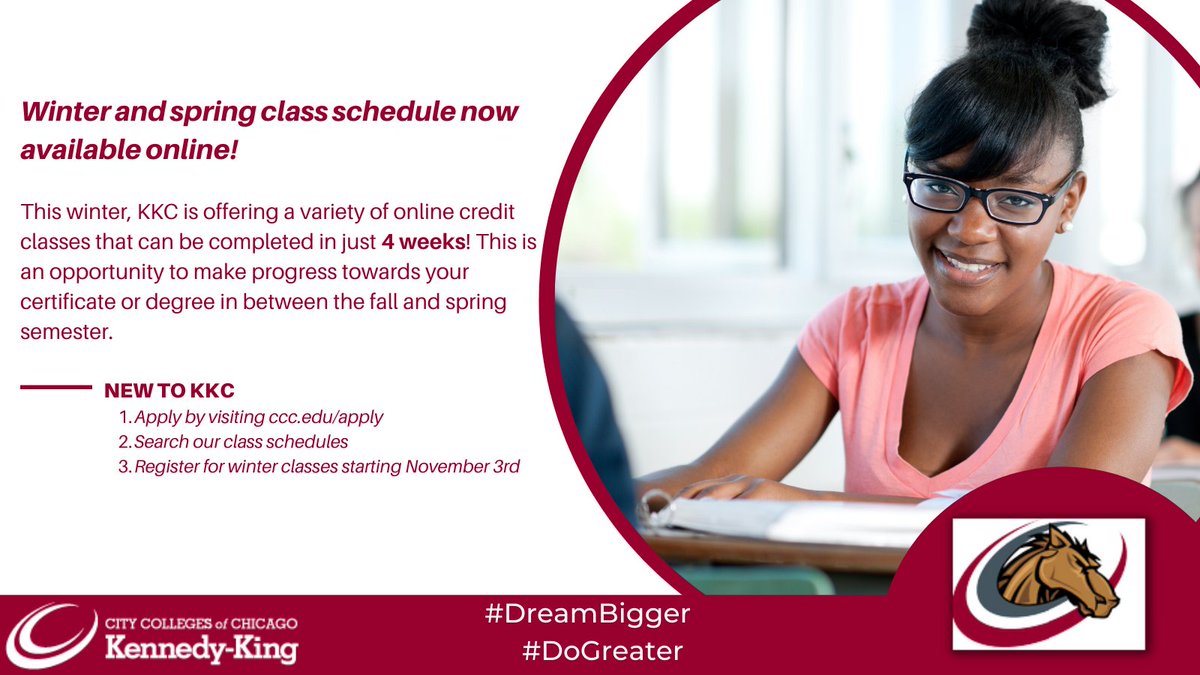 KK_College's tweet photo. Registration for Winter 2021 &amp; Spring 2022 classes beings Wednesday, Nov. 3rd! To view class schedules click https://t.co/SSwE7Q1h2D today. 

#DreamBigger #DoGreater become a #KKCDifferenceMaker https://t.co/4GpzyhYx5n