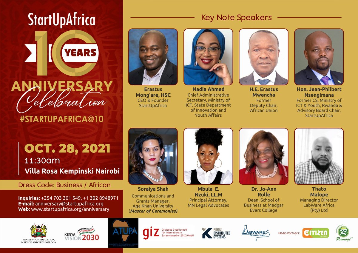 mnlegaladvocate's tweet photo. We are excited to be part of @StartupAfrika 10 years anniversary celebrations.
Our very own Principal Attorney @iamevanzuki, will be one of the speakers, shedding light on Intellectual Property and Commercialization.
#startupafrica10 #intellectualproperty #ipcommercialization https://t.co/nBrClLB87a