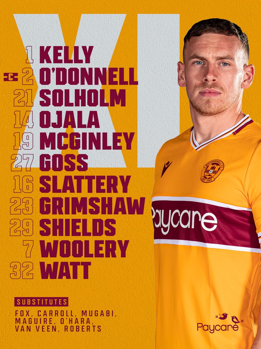 MotherwellFC's tweet photo. Your Motherwell team to face St Mirren in the cinch Premiership.
// #MFCvSTM https://t.co/vMWycLx0rN