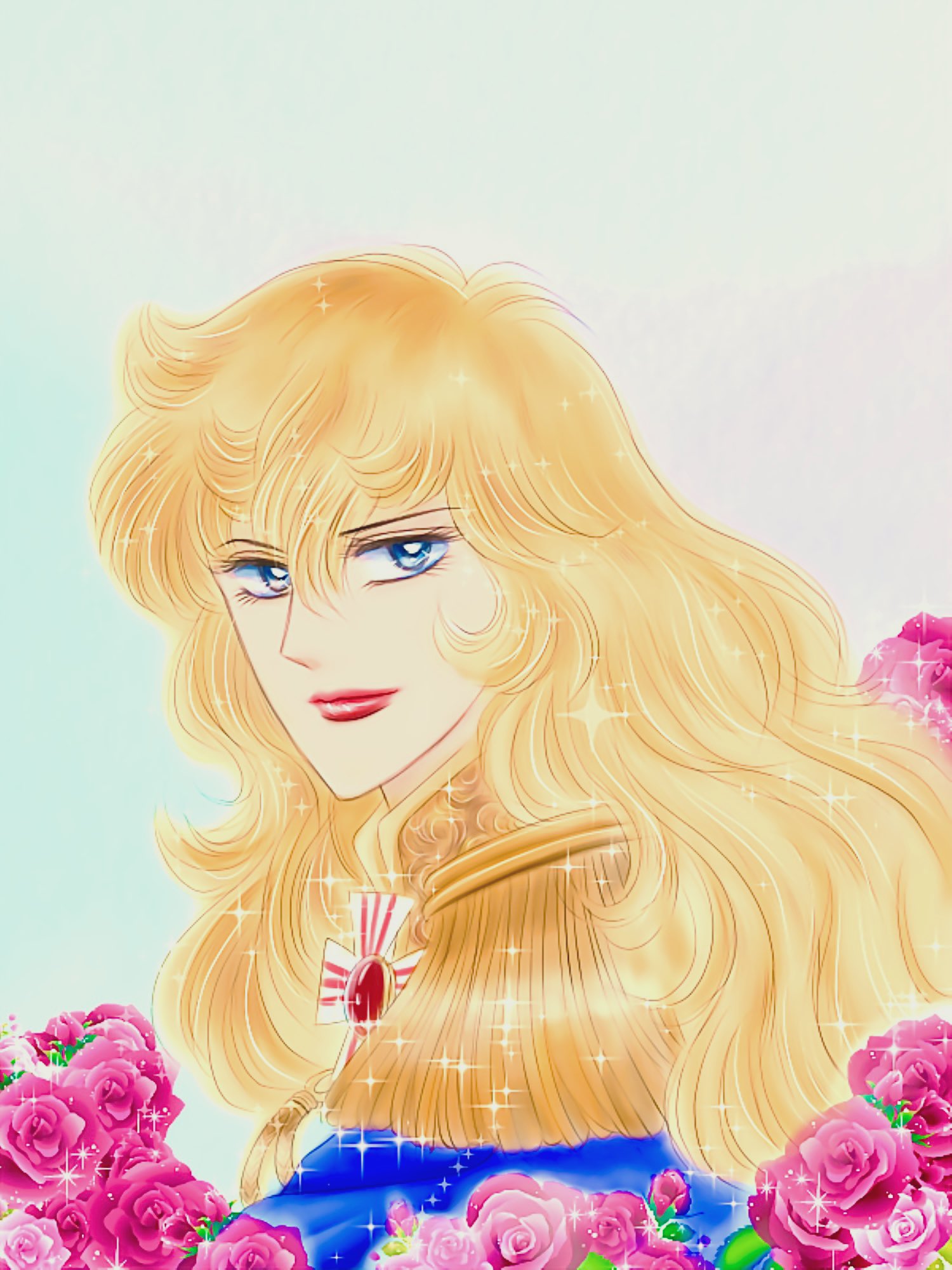 Ki絵 ぽん お絵描き垢 子供の頃の最推しを描く と言うことでベルばらのオスカル様です オスカルはいつもキラッキラ なのです ちょっと塗り 手抜きしました デジタルでは初描きです ベルサイユのばら オスカル イラスト T Co