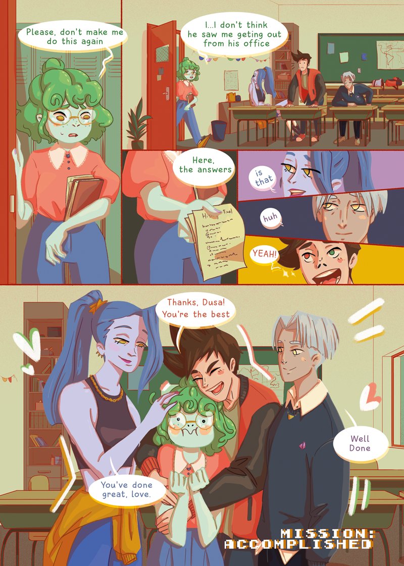 Heyyyyy time to show off all the stuff I did for the <a href="/HadesHighSchool/">Hades Summer Camp 🏕</a> 
First! My comic contribution🔥