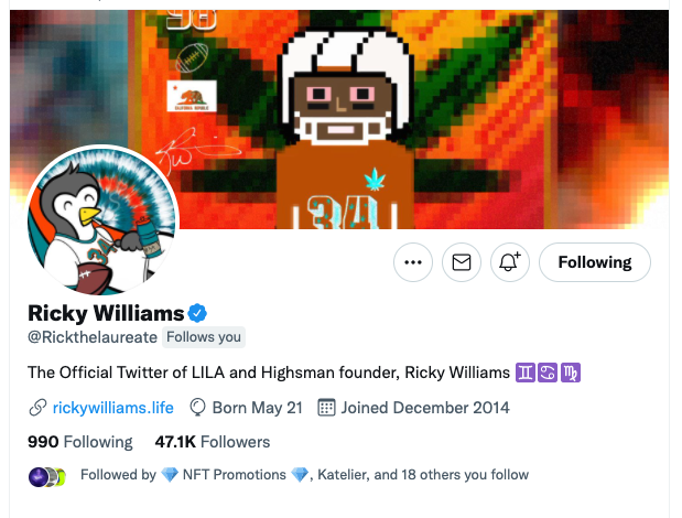 It's awesome when famous athletes/celebrities are great people too. Thanks for being such a good guy <a href="/Rickthelaureate/">Ricky Williams</a> and enjoy the new PFP!