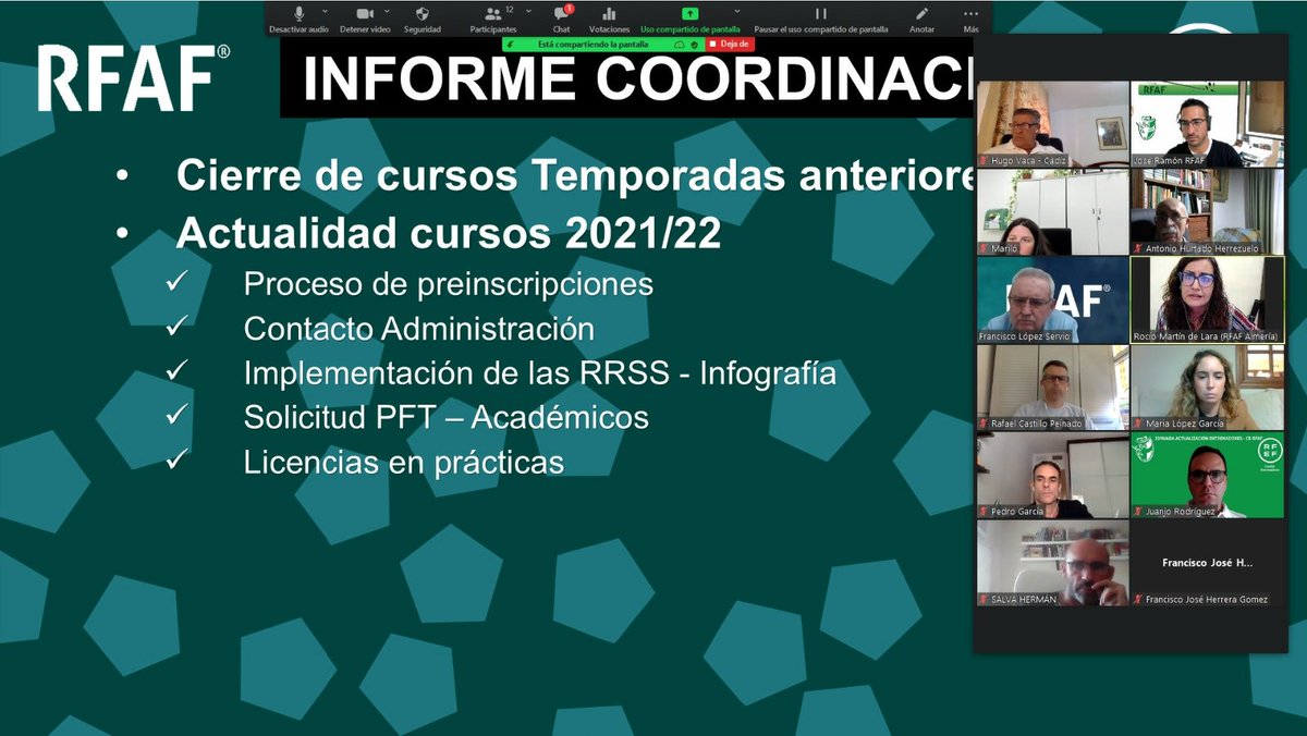 💚📷⚽️ Reunión general de Directores Delegados del Centro de Formación de la <a href="/RFAF/">RFAF</a> avanzando en los programas de formación Federativos de la <a href="/RFEF/">RFEF</a> y Académicos de la <a href="/EducaAnd/">Consejería Desarrollo Educativo y FP</a> 

#Formación #SomosRFAF