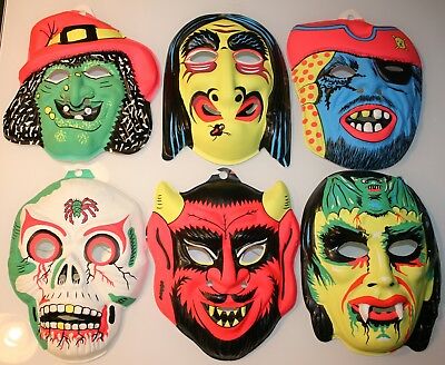 The entire set of 1980's Halloween masks
