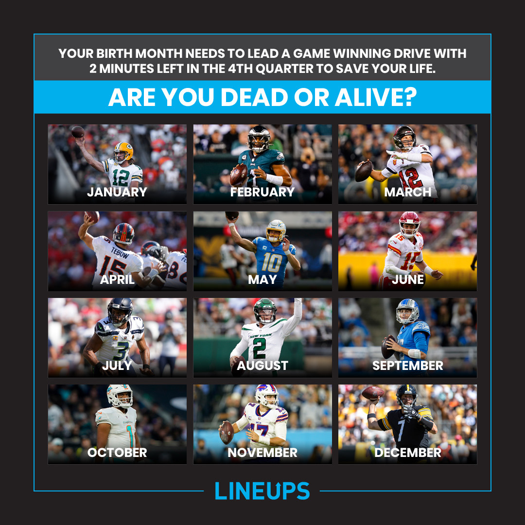 You need a successful 2 minute drive to save your life... Are you dead or alive? #NFL #NFLTwitter