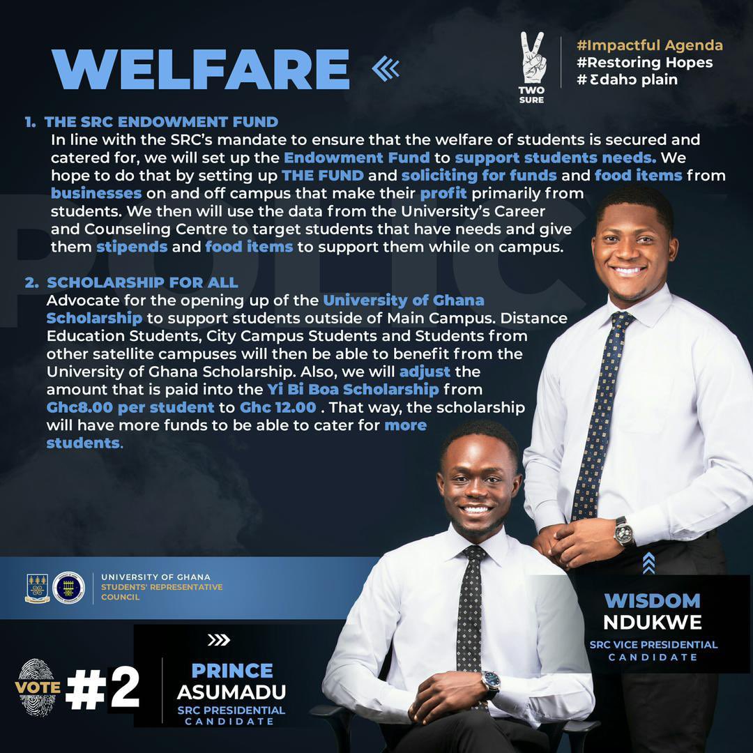 Manuel_LiFe67's tweet photo. UGSRC needs leadership that will steer it affairs effectively.
Mother Legon needs your VOTE for Change.

Please VOTE #2 come Friday for PRINCE ASUMADU and WISDOM NDUKWE as your next UGSRC President and Vice President 

#Vote4PrinceAsumadu https://t.co/6A2bky34UP
