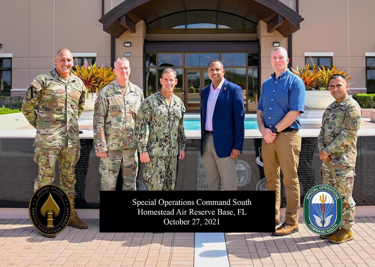 SOCSOUTH's tweet image. #SOCSOUTH Commander Rear. Adm. Keith Davids hosted U.S. Army South and Joint Task Force-Bravo leadership teams’ visit to the headquarters in Homestead Air Reserve Base, today. @Southcom #StrengtheningPartnerships