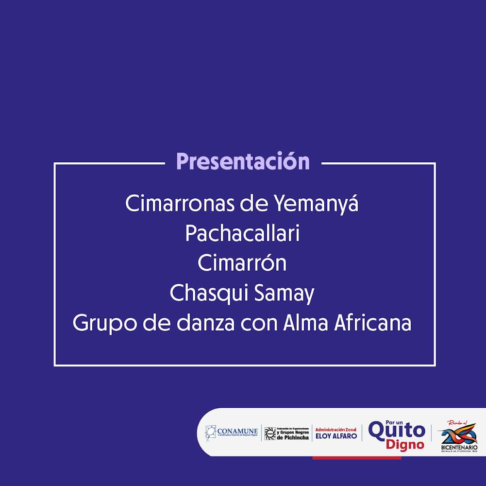 zonaeloyalfaro's tweet photo. 📣 Te invitamos a participar en el “Encuentro foro Intercultural por el mes de la Afroecuatorianidad”
🗓Sábado, 30 de octubre 
⏰ 14:00
📍Casa Yemanyá, Av. Maldonado y Alpahuasi
#OctubreMesDeLaAfroecuatorianidad
#PorUnQuitoDigno https://t.co/Da0q6V3dNc