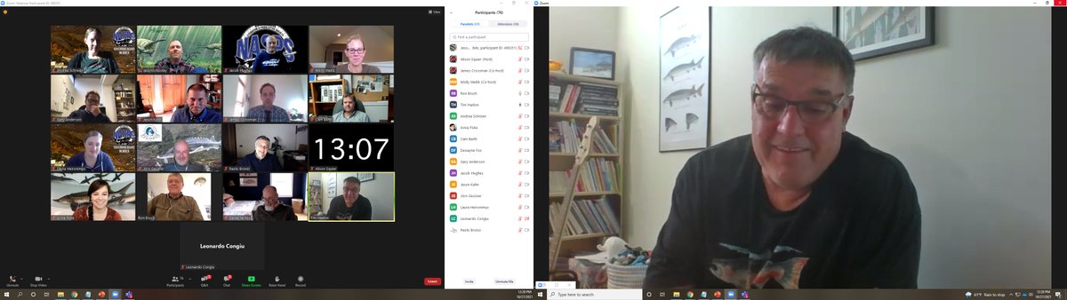 Congrats to Tim Haxton, our newest Order of the Acipenser award recipient, recognizing a career of #sturgeon and #paddlefish conservation.
We surprised him with the award in the business meeting.
#NASPS2021