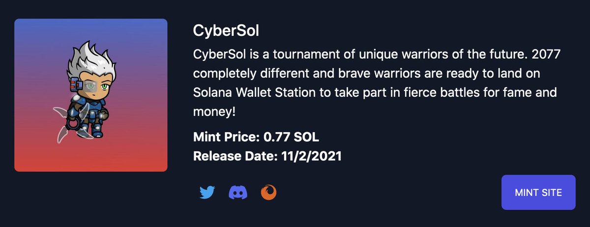 CyberSol NFT tweet media