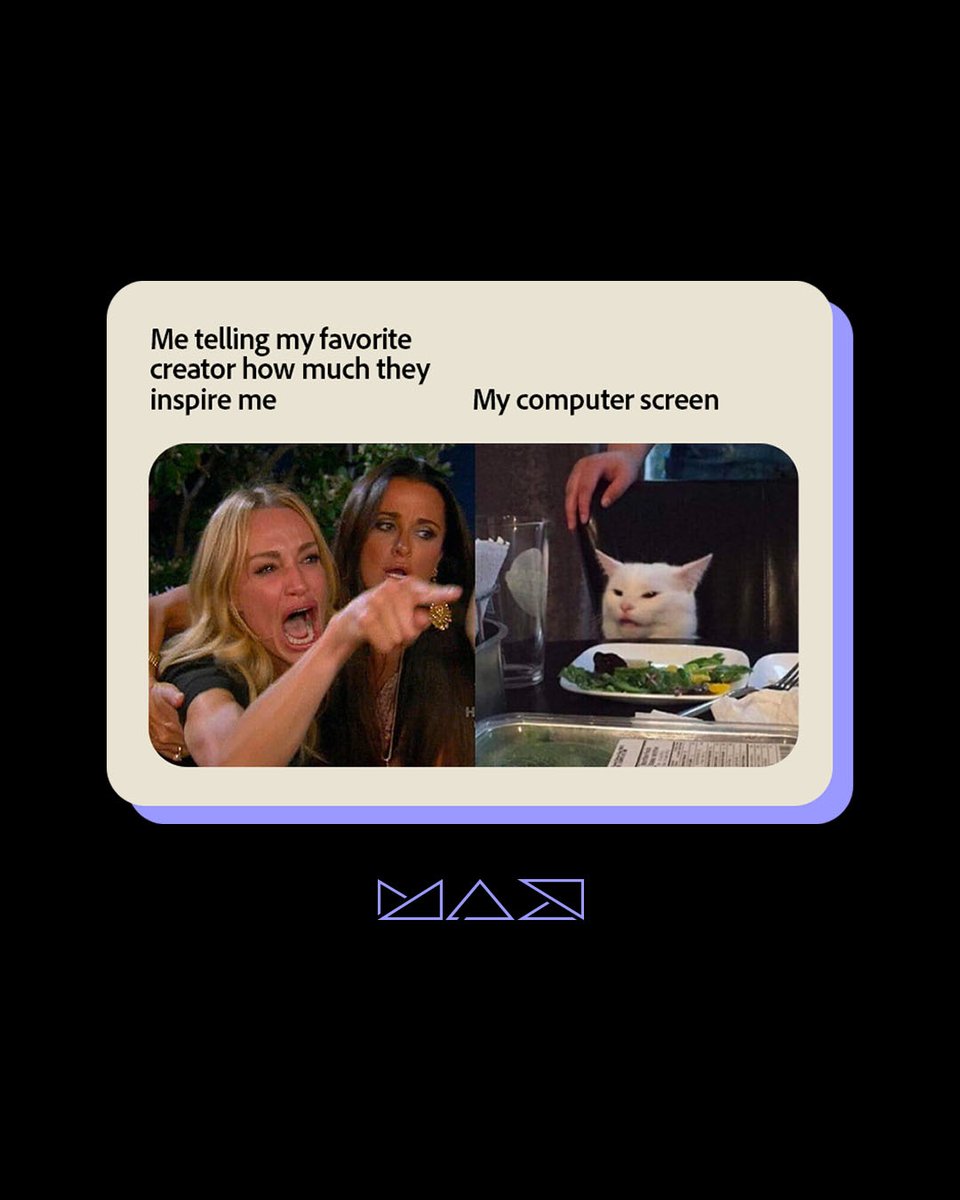 If it wasn't memed, did it even happen? @elliotisacoolguy nailed these #AdobeMAX 2021 memes - get ready to giggle. Watch now: adobe.ly/3nJzCLV