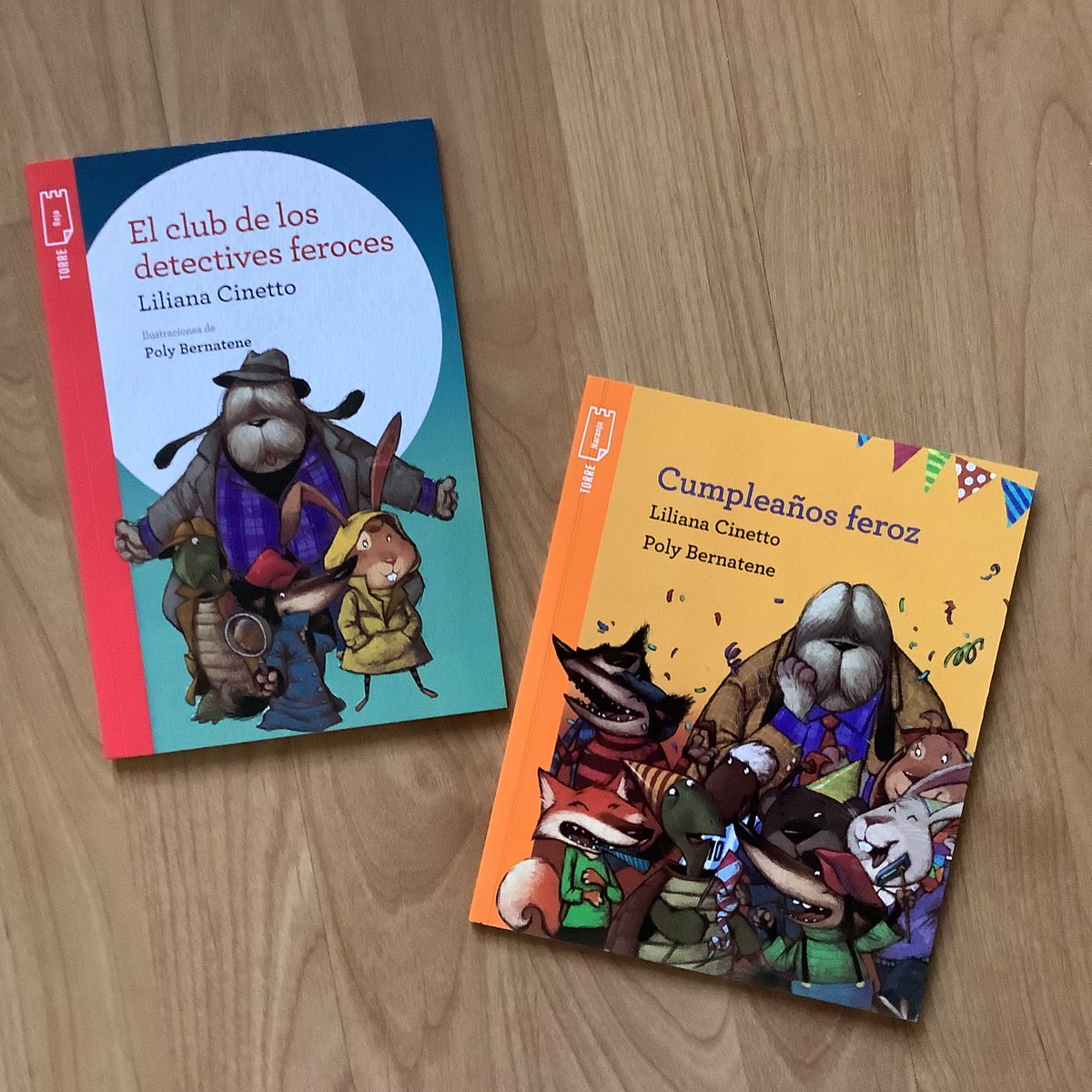 Perro y sus amigos protagonizan estos dos libros escritos por la popular autora argentina Liliana Cinetto e ilustrados por Poly Bernatene: “El club de los detectives feroces” y “Cumpleaños feroz”. Humor y suspenso para los lectores más chicos. Publicados por <a href="/KapeluszNormaAr/">Kapelusz Argentina</a>