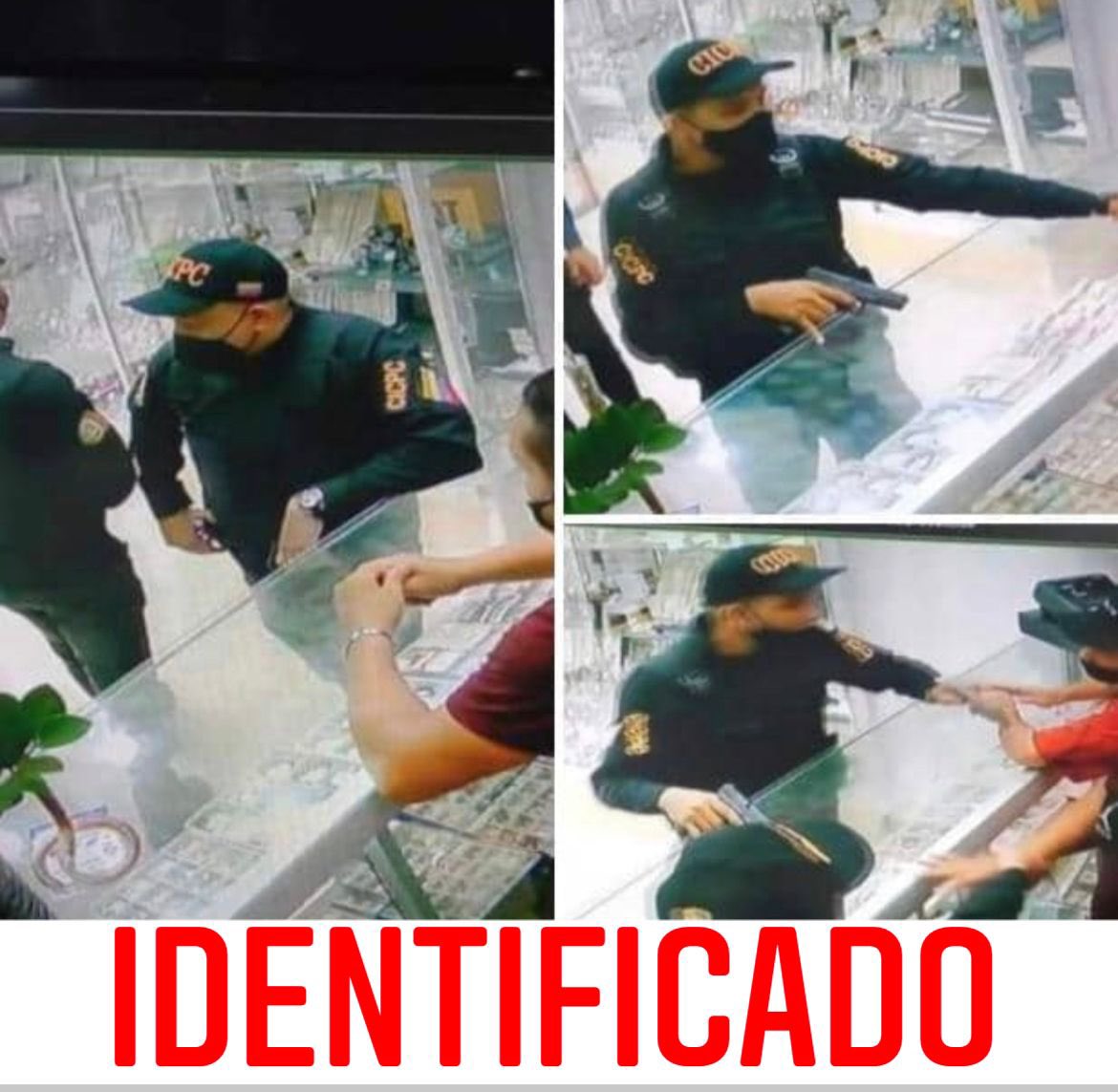 DouglasRicoVzla's tweet photo. IDENTIFICADO Y BUSCADO falso #CICPC por Robo en joyería de Carabobo. 
https://t.co/5LXAwzzDXi https://t.co/JystteahyD