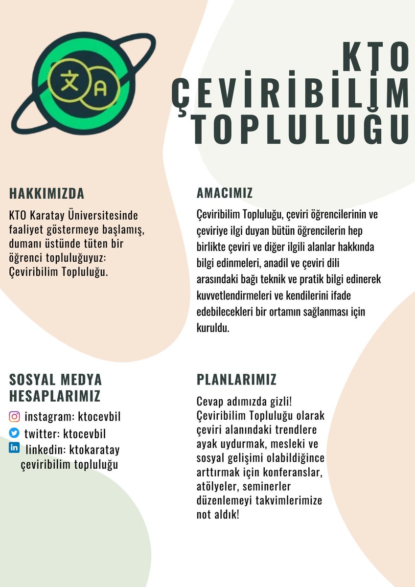 Topluluğumuzun özeti... Etkinliklerimizden haberdar olmak için sosyal medya hesaplarımızı takip et!