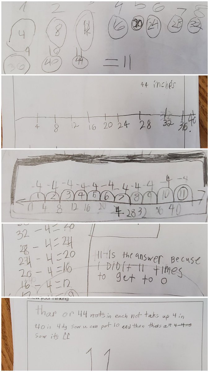keffer_ms's tweet image. Sra Olmeda&apos;s 3rd grade mathematicians @Herndon_ES worked together to solve a @gfletchy 3 Act task. Check out some of the strategies we used and connections we made! @MathematicsFcps @FCPSRegion1 @FCPS_TitleI