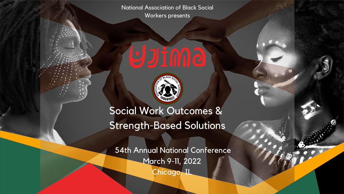 NABSWofficial's tweet photo. And the theme of the 54th Annual Conference is...
🗣 UJIMA: Social Work Outcomes & Strength-Based Solutions
We can't wait to see you all in Chicago!
#NABSWChicago2022 #NABSWConference2022 #ujima #SocialWorkOutcomes #StrengthBasedSolutions https://t.co/hlka0zaBxc