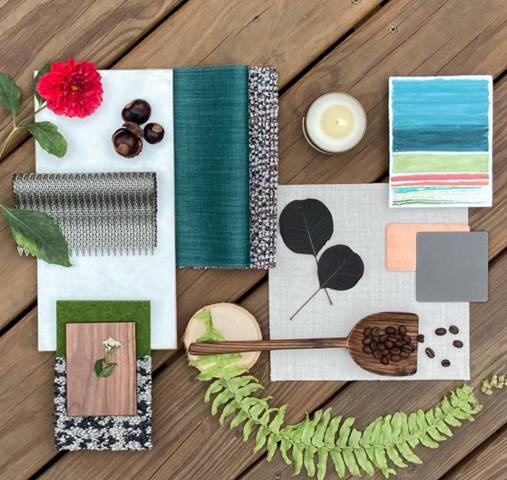 TedMoudis's tweet image. Jane McGlennon, Senior Design Manager, won the Found Palette Challenge organized by @Knoll_Inc , @InterfaceInc , &amp;amp; Spinneybeck|Filzfelt! She uses items from #nature coinciding w. the #naturaltones &amp;amp; #ambiance of different #design samples. 
#architecture #corporaterealestate #art