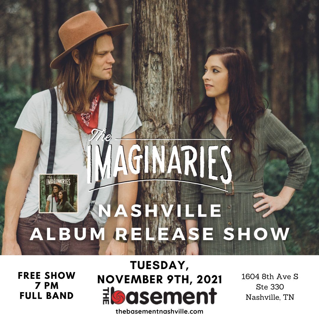 imaginariesband's tweet photo. The current final show on this leg of @imaginariesband tour is our Official Nashville Album Release Show November 9th at @TheBasementNash! Full band / 7 PM / Free - we hope to see you there! 🎵🙌🚐 #theimaginaries #ontour #albumrelease #thebasement #nashville #americana https://t.co/aID9ckEAc4