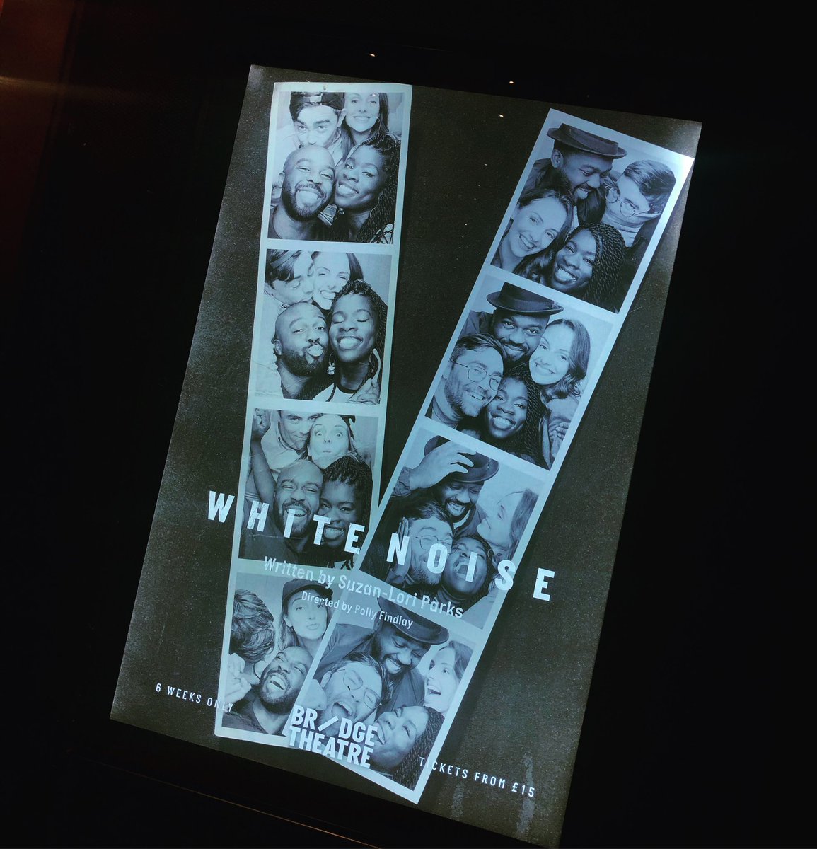 johnmcannon's tweet image. this week’s seeking tenure themed play #WhiteNoise @_bridgetheatre  #FaithOmole @jamescorriganjc @helenalwilson @Ken_Nwosu @suzanloriparks  #PollyFindlay