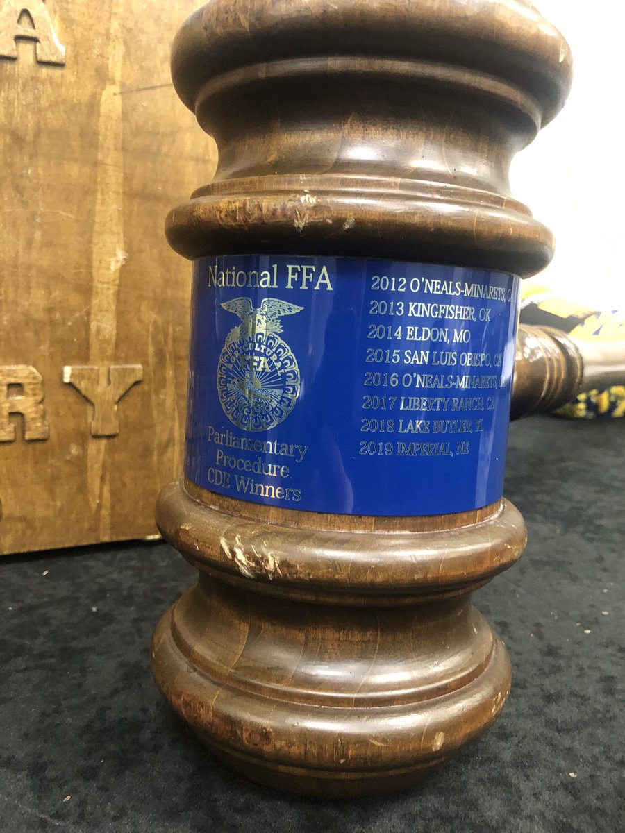 It is that time of the year!!

Whose name will be added to the perpetual Gavel of the <a href="/NationalFFA/">National FFA</a> #SuperBowlLDE??

We get our parli on tomorrow starting at 8am on the 2nd floor of the Hyatt Regency

#FFA21