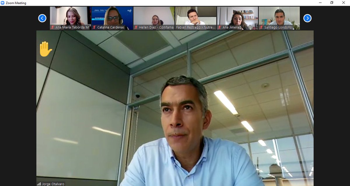 marcelocataldo's tweet photo. ¡Cómo me gustan estos espacios para compartir experiencias! Cada dos meses nos vemos con @Bancolombia @GRUPOSURA @Grupo_Nutresa @Haceb @AlqueriaOficial @GrupoReditos y @Comfama. Hoy conversamos sobre la evolución de los canales de atención en esta nueva normalidad.
#ClientCircle https://t.co/gsNPjojU9m