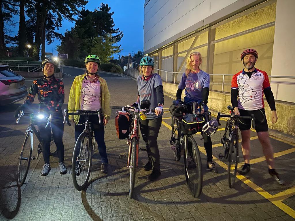 ClimateAccept's tweet photo. Day 4 over and all #ridefortheirlives cyclists have arrived safely in Harrogate. It’s been a tough day for many but it’s had its ups especially with an amazing start to the day meeting some inspiring young people including @CaptainTobias9 in Sheffield. #PollutionDrift https://t.co/mpDcdB2pYI