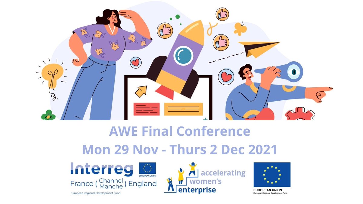 Book your free place to celebrate the fantastic achievements of the Accelerating Women's Enterprise / AWE programme at our special Final Conference. bit.ly/awefinalconf 
#awe_women #womeninbusiness #research #mentoring #trainingforwomen #sme #startup