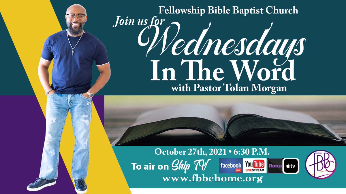 FBBC31093's tweet photo. Tonight is the LAST NIGHT of 2021 that we will have #WednesdaysInTheWord! Tonight, Pastor @tolan_morgan will conclude the matter on Understanding Spiritual Maturity. Be sure to tune in at 6:30pm - this is a CAN'T MISS LESSON!
#BibleStudy
#WeStudyAtTheShip https://t.co/hZhPKNuV0N
