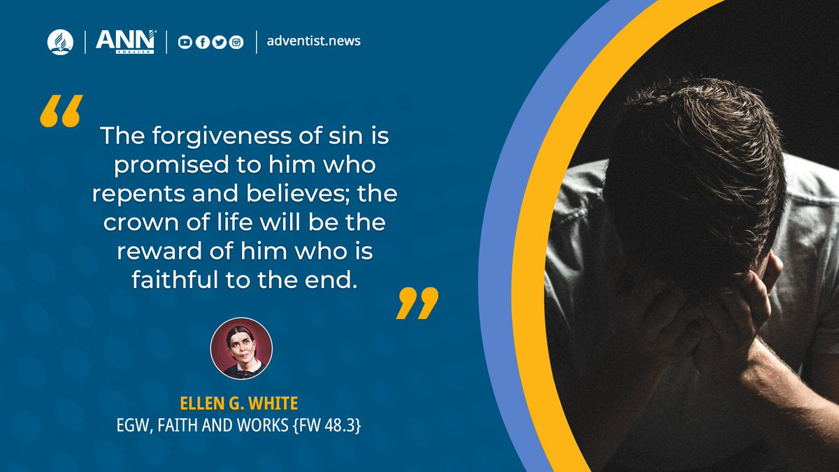adventistnews's tweet photo. Every church member must know that we can live a blameless life by surrendering and confessing our sins to God. Let us seek to do His will in every moment of our lives.
#Adventist #WeekendCharge #Forgiven https://t.co/KiDmU3XJ7w
