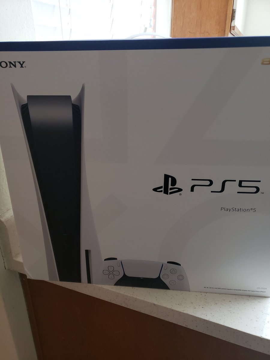 Shawncov1's tweet photo. @jakerandall @Scrubings just picked up my 3rd PS5 thanks to you guys. Family and friends are very happy. I've been working hard to secure these for them. https://t.co/RbXhUyzTu0