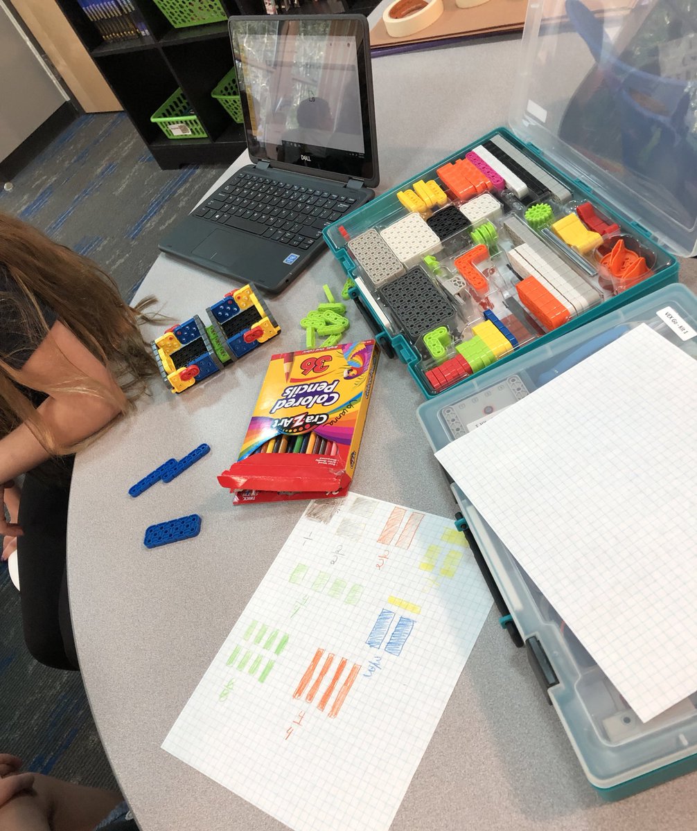 PCS_ElemSTEM's tweet photo. Fractions are more fun with @VEXRobotics! Ms. Karlesky’s 5th graders modeled equivalent fractions and adding fractions with unlike denominators using this simple #VEXGo build. #STEMpinellas

@PCS_ElemMath @CypressWoodsES https://t.co/itvfqwnhPS