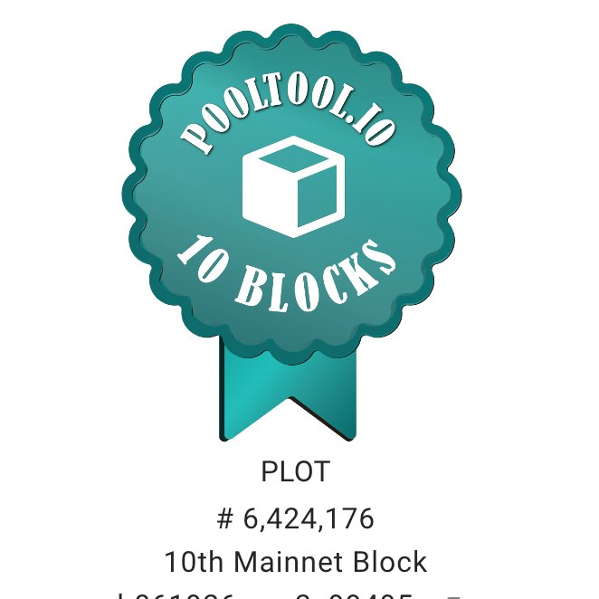 CardanoPlot's tweet image. PLOT #Cardano Stake Pool just minted our 4th block for the epoch with a lifetime of 10 🧱. Join our stake pool and earn rewards while you support free coding camps for underserved communities around the world. plotcardano.com
#CardanoCommunity #CNFT #CardanoADA $ADA